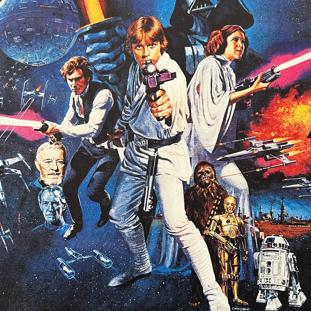 Star Wars wall art EUC. 20X16”. Box framed. By Artissimo.